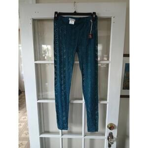 Poof Excellence Teal Leggings Size M/L